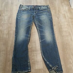 Silver studded pocket jeans